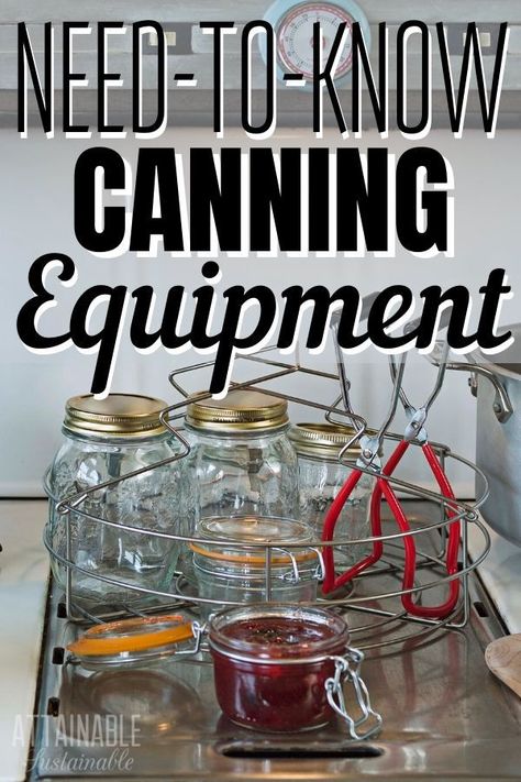 Here’s what you need to know about canning equipment and canning methods, from the right canning pot to the ever-popular Mason canning jar. Food preservation at home is a great way to save the garden abundance. #homestead Canning Methods, Attainable Sustainable, Preserving Vegetables, Canning Equipment, Easy Canning, Canning Kitchen, Pressure Canning Recipes, Canning 101, Zucchini Stuffed