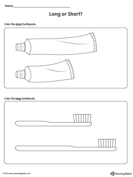 Long or Short Length Worksheet: Objects | MyTeachingStation.com Long And Short Activity Preschool, Long And Short Worksheets For Preschool, Long And Short Worksheet Kindergarten, Long Short Preschool Activities, Long Short Worksheet Preschool, Long And Short Worksheet Preschool, Tall And Short Worksheets Kids, Tall Short Worksheet, Long And Short Activities Preschool