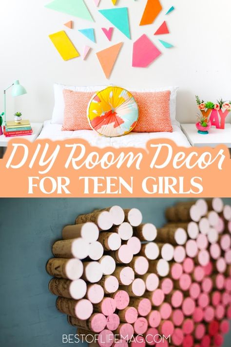 Diy Teen Girl Room Decor, Diy Girls Room Decor, Diy Room Decor For Girls Teenagers, Room Decor Ideas For Teens, Bedroom Diy Decor, Diy Room Decor For Girls, Kids Playrooms, Small Room Diy, Teen Hangout