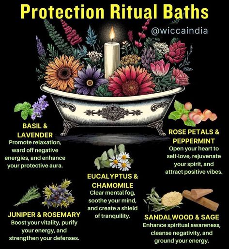 Witch Bath Salts, Ritual Bath Recipes, Witchy Bath, Witch Bath, Protection Rituals, Spiritual Cleansing Bath, Bath Rituals, Moon Water, Spiritual Bath