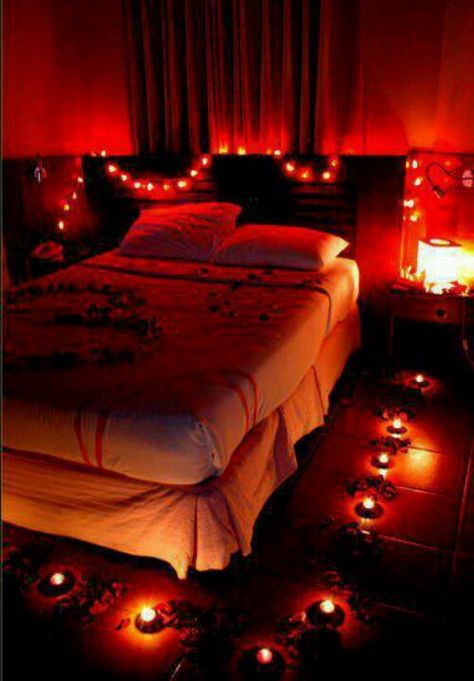 . Honeymoon Ideas Romantic Bedroom, Honeymoon Bedroom, Honeymoon Rooms, Exotic Bedrooms, Romantic Hotel Rooms, Wedding Night Room Decorations, Valentines Bedroom, Romantic Room Surprise, Romantic Room Decoration