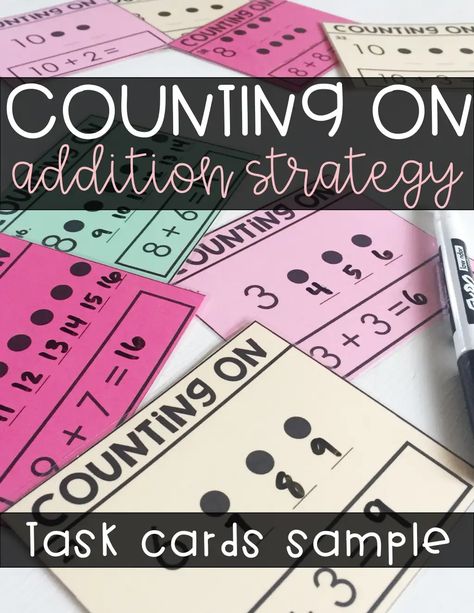 counting-on-task-cards-sample.pdf Counting On, Math Time, Task Cards