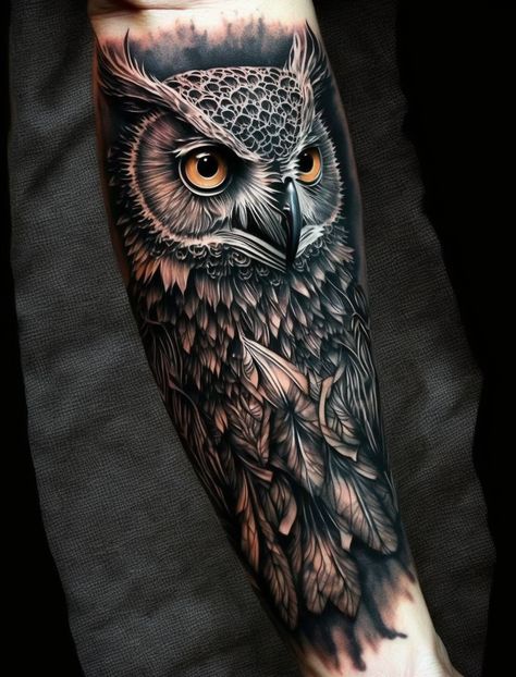 #OwlTattoo #CuteOwlTattoo #OwlInk #OwlTattooDesign #OwlTattooArt #InkedOwls #OwlTattooIdeas #OwlTattooLove #TattooInspiration #AnimalTattoos Cover Up Tattoos For Men Arm, Owl Forearm Tattoo, Hand Tattoo Cover Up, Owl Eye Tattoo, Arm Cover Up Tattoos, Henna Designs Pretty, Realistic Owl Tattoo, Owl Tattoo Sleeve, Henna Mendhi