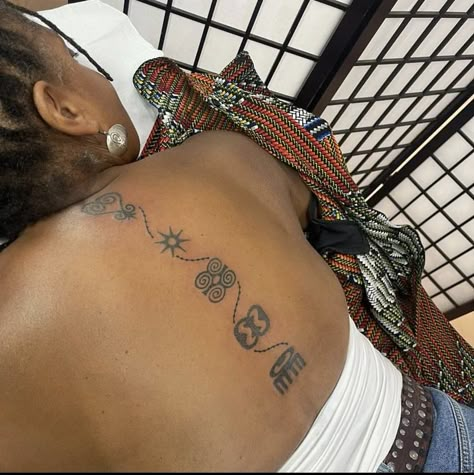 Ashanti Tattoo, African Tattoo Symbols, Kenyan Tattoo, Nigeria Tattoo Ideas, Nigerian Tattoos, Haitian Art Tattoo, West African Tattoos For Women, Ghana Tattoo Ideas, Ghanaian Tattoo Ideas