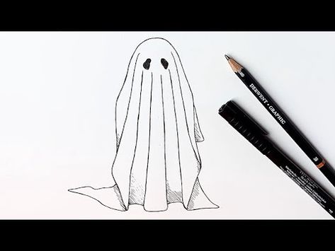 How to draw a simple ghost for Halloween - YouTube Simple Ghost, Ghost For Halloween, Youtube Halloween, Ghost Drawing, Doodle Art Designs, Learn How To Draw, Learn To Draw, Doodle Art, Art Designs