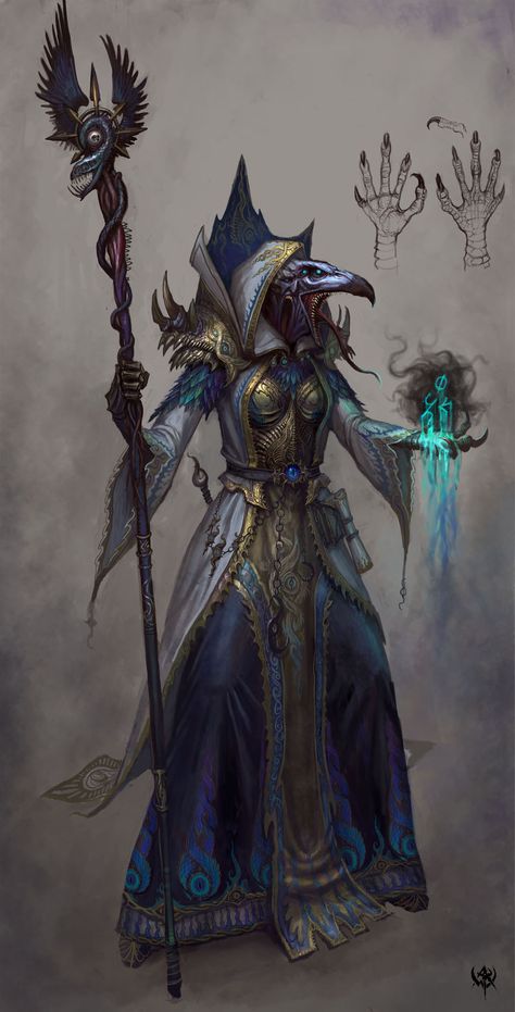 2008 Concept arts WHO Part 1 - Album on Imgur Warhammer Online Concept Art, Tzeentch Sorcerer, Chaos Sorcerer, Warhammer Undead, Warhammer Online, Warhammer Art, Fantasy Monster, Warhammer Fantasy, Fantasy Warrior