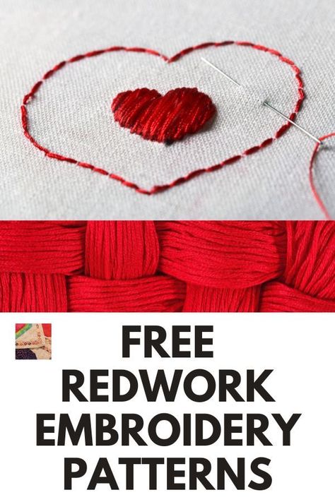 Redwork Patterns Free, Red Work Embroidery Patterns Free, Free Redwork Hand Embroidery Patterns, Redwork Embroidery Patterns Free, Hand Embroidery Designs Free, Free Christmas Embroidery Patterns, Red Work Embroidery, Vintage Embroidery Designs, Christmas Redwork