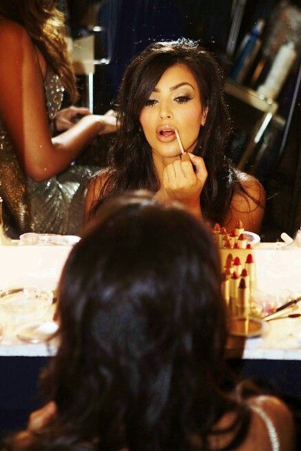 Love her hair and makeup! She's flawless. Kim K, The Mirror, Kim Kardashian, A Woman, Mirror