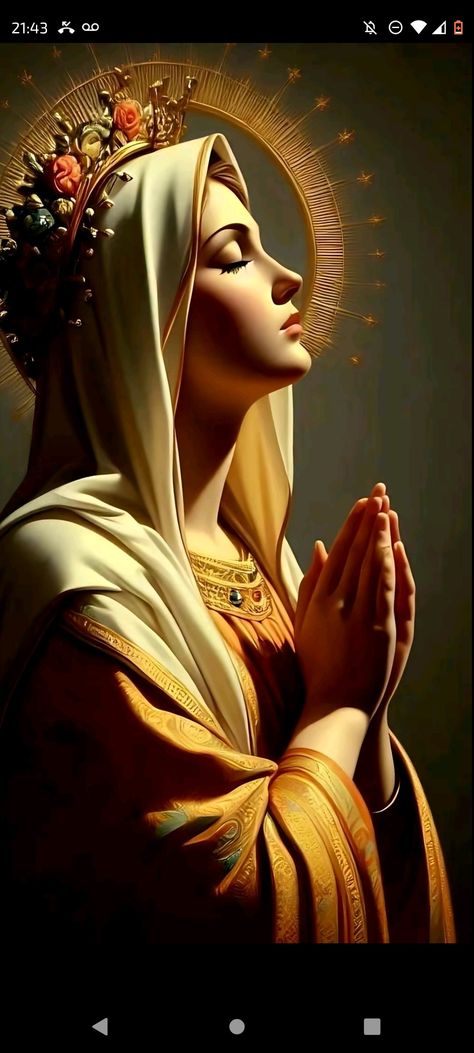 Mary Pictures Blessed Mother, Mother Mary Images Catholic Art, Mother Mary Art, Holy Mary Mother Of God, Mother Mary Wallpaper, Virgin Mary Picture, Mary Jesus Mother, Klub Malam, Mother Mary Pictures