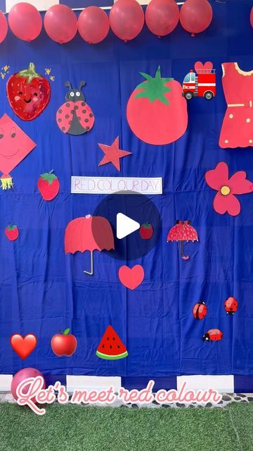 Colour Games For Preschool, Red Colour Day Activities, Red Day Decoration In Preschool, Red Colour Day Celebration Preschool, Red Colour Activity For Preschool, Colour Day Activities, Red Day Decoration Ideas For Preschool, Red Day Activities Preschool, Color Red Activities For Preschool