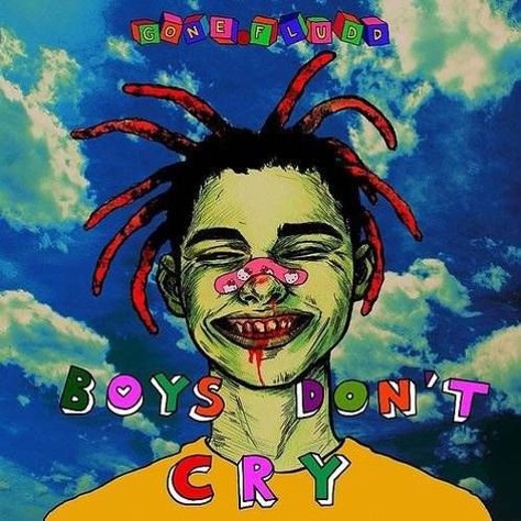 Don't cry boi by Christian Gone Fludd, Russian Rap, One Piece Cartoon, E Boys, Boys Don't Cry, Rap Albums, Swag Art, Poster Room, Cute Kawaii Drawings