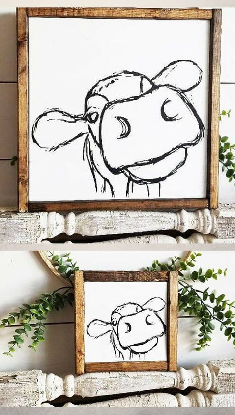 Hottest Images Garden Lighting wood Tips Retreating to a garden after a lengthy hard day could be the best way to relax and unwind. Whether y Rustic Chic Living Room, Cow Face, House Sketch, Funny Wall Art, Kitchen Decor Modern, Farmhouse Decor Living Room, A Cow, Farmhouse Sign, Rustic Signs