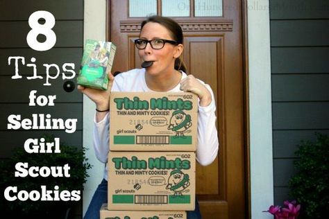 8 Tips for Selling Girl Scout Cookies Girl Scout Cookies Funny, Girl Scout Cookie Meme, Selling Girl Scout Cookies, Girl Scout Cookie Sales, Girl Scout Cookies Booth, Cookies Best, Gs Cookies, Girl Scout Troop Leader, Brandy Snaps