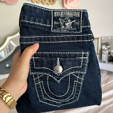 Skinny True Religion Jeans In Brand New Conditions Never Used Size 25 True Religion Outfits Women, Clothing Brands To Shop At, True Religon Jeans, True Religon, True Religion Jeans Women, Capri Outfits, True Religion Pants, Bling Jeans, Cute Nike Outfits