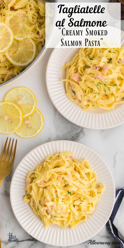 Sour Cream Pasta Sauce, Salmon Rigatoni Pasta, Pasta With Salmon Creamy, Salmon Pasta White Wine Sauce, Pasta With Smoked Salmon Recipe, Smoked Salmon Pasta Creamy, Sour Cream Pasta, Salmon Tagliatelle, Salmon With Cream Sauce