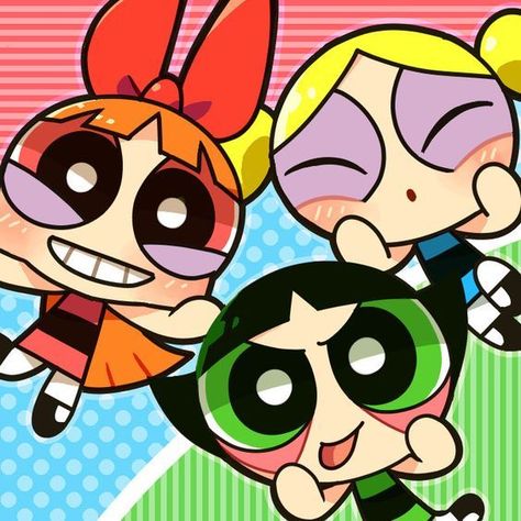 Power Pop Girls Aesthetic, Trio Girls Cartoon Aesthetic, Power Puff Girls Pfp, Power Pop Girls, Power Puff Girls Aesthetic, Iconic Trios Cartoon, Trio Bff, Iconic Trios, Trio Cartoon