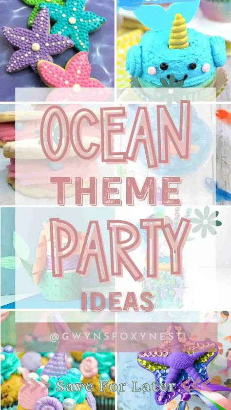 Dive into an unforgettable ocean theme party with these creative ideas. From decorations to activities, discover how to make a splash and create lasting memories. Ocean Theme Party Ideas, Ocean Theme Birthday Party, Diy Party Table Decorations, Diy Mermaid Birthday Party, Underwater Theme Party, Ocean Theme Party Decorations, Ocean Theme Birthday, Theme Party Ideas, Mermaid Birthday Decorations