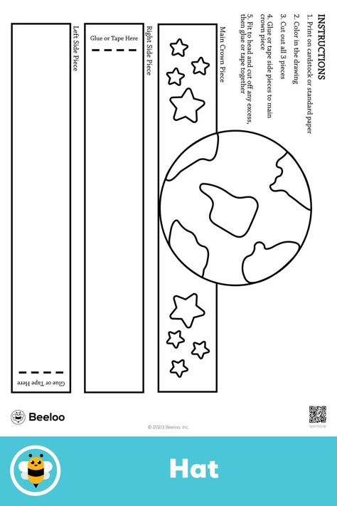 Earth Day Worksheets, March Lessons, Earth Activities, Daycare Themes, Earth Week, Kindergarten Songs, Crown For Kids, Kids Worksheets Preschool, Paper Hats