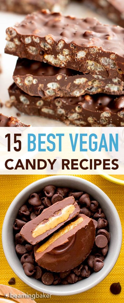 Vegan Chocolate Candy, Beaming Baker, Vegan Candy, Candy And Chocolate, Homemade Sandwich, Vegan Candies, Keto Friendly Desserts, Vegan Gluten Free Recipes, Best Vegan Recipes