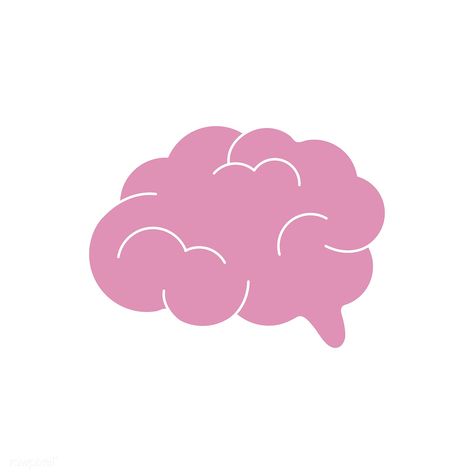 Pink human brain graphic illustration | free image by rawpixel.com Brain Graphic Illustration, Brain Graphic Design, Animated Brain, Brain Character, Brain Psychology, Brain Design, Brain Graphic, Brain Vector, Human Illustration