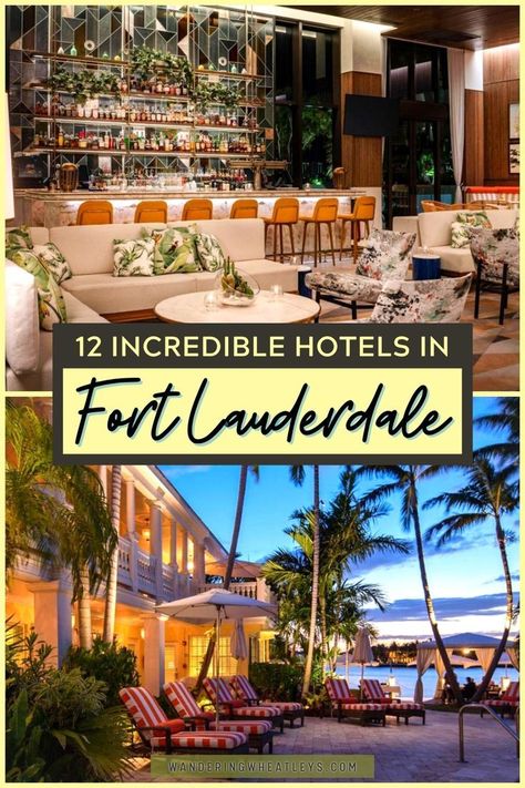 Best Beach Destinations, Fort Lauderdale Hotels, Riverside Hotel, Ocean Resort, Fort Lauderdale Beach, Beach Destinations, Beachfront Hotels, Boundary Walls, Best Boutique Hotels