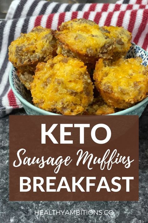 Sausage Breakfast Muffins, Mealprep Breakfast, Sausage Egg Muffins, Keto Breakfast Muffins, Mini Muffin Recipe, Keto Vegetables, Sausage Muffins, Easy Keto Breakfast, Keto Sausage