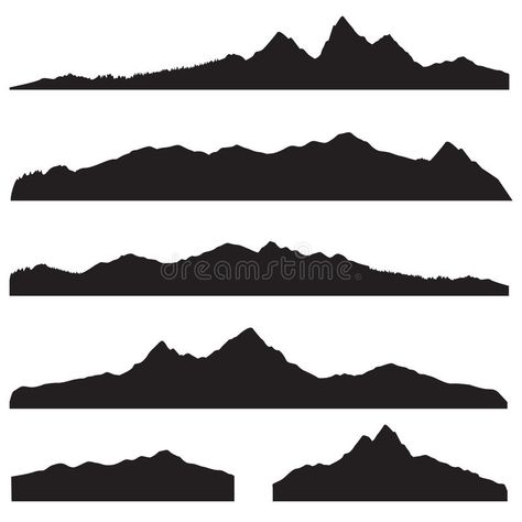 Mountains landscape silhouette set. High peak mountain border. Mountains hill la , #ad, #set, #High, #peak, #Mountains, #landscape #ad Mountain Skyline, Landscape Silhouette, Mountain Silhouette, Mountain Drawing, Skyline Silhouette, City Silhouette, High Mountain, Mountains Landscape, Los Angeles Usa