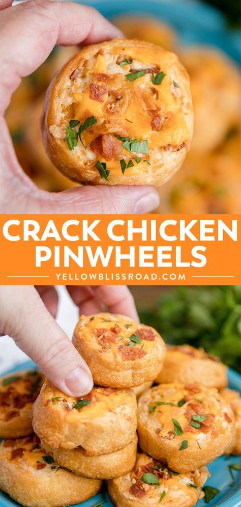 Hot Pinwheel Appetizers, Crescent Pinwheel Recipes, Pinwheel Recipes Baked, Chicken Bacon Ranch Puff Pastry, Pinwheel Appetizers Crescent Roll Recipe, Hot Pinwheels, Pinwheel Appetizers Baked, Crescent Roll Pinwheels, Breakfast Ideas For Boyfriend