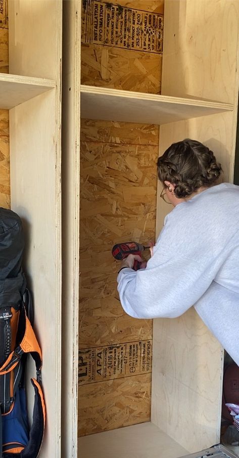 How to organize your garage with DIY cabinets — Built by Caitlin Large Garage Storage Cabinet, How To Build Garage Cabinets, Diy Garage Storage Cabinets Wall, Custom Garage Cabinets Built Ins, Plywood Garage Cabinets, Wall Of Storage Cabinets Built Ins, Diy Screw Storage Ideas, Tool Cabinet Organization, Paint Can Storage Ideas