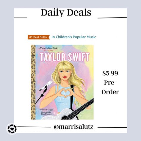 Taylor Swift Biography, Taylor Swift Book, Biography Books, Golden Book, Taylor Swift Fan, Little Golden Books, Popular Music, Pre Order, Taylor Swift