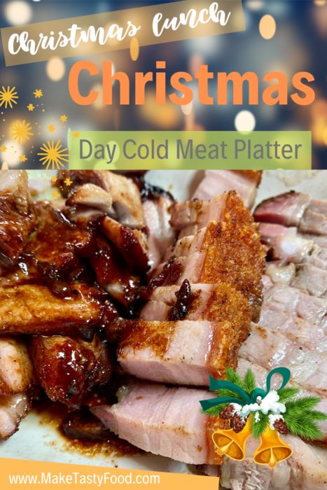 Christmas Day Cold Meat Platter. A family Christmas lunch consisted of a platter of roasted meats from the Christmas eve supper. With cold salads. Christmas Lunch Recipes, Christmas Meat, Tomato And Onion Salad, Christmas Roast, Christmas Dinner Ideas, Cold Salads, Meat Salad, Cold Lunches, Meat Platter