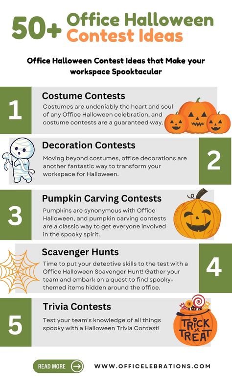 50+ Office Halloween Contest Ideas that Make your workspace Spooktacular in 2024 1 Halloween Contest Ideas, Office Halloween Ideas, Work Office Ideas, Contest Ideas, Office Halloween, Halloween Office, Pumpkin Carving Contest, Halloween Scavenger Hunt, Pumpkin Display