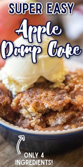 This easy, 3 ingredient Apple Dump cake will easily be one of your favorite fall desserts! It's made easy with pie filling and a box cake mix, which means less work for you! With lot's of cinnamon flavor, you are going to fall in love! #gogogogourmet #appledumpcake #dumpcakerecipes #falldesserts #easycakerecipes via @gogogogourmet Apple Dump Cake Recipe, Apple Dump Cake, Apple Desserts Easy, Dump Cake Recipe, Canned Apple Pie Filling, Camping Desserts, Apple Dump Cakes, Canned Apples, Dessert Simple