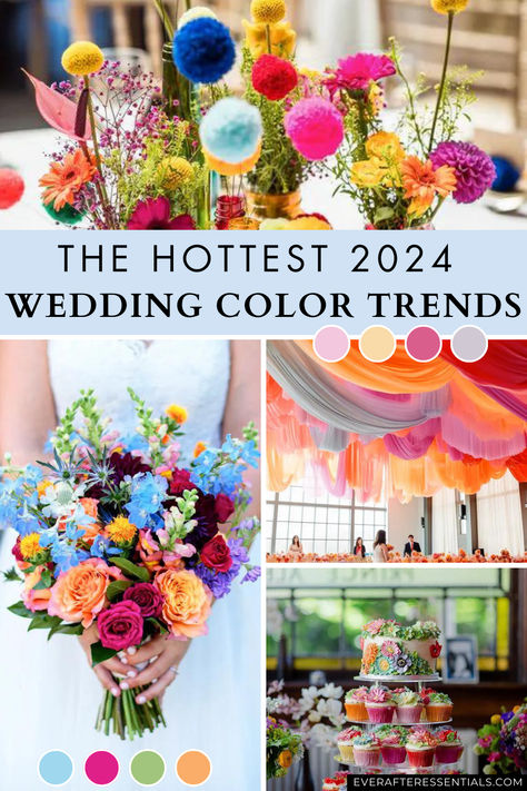 Wedding Color Ideas Royal Blue And Magenta Wedding Color Palettes, May Wedding Themes Color Schemes, Tropical Color Wedding Palette, Bright Color Wedding Theme Decor, Wedding Swatches Colour Palettes, June Wedding Themes Color Schemes, Vibrant Spring Wedding Colors, Summer Wedding Pallets Color Schemes, Wedding Pallet Ideas Summer