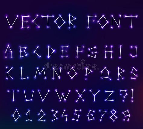 Outer Space Fonts Alphabet, Space Font Design, Space Themed Alphabet Letters, Space Letters Fonts, Space Themed Letters, Space Sketch Ideas, Space Fonts Alphabet, Space Border Design, Astrology Font