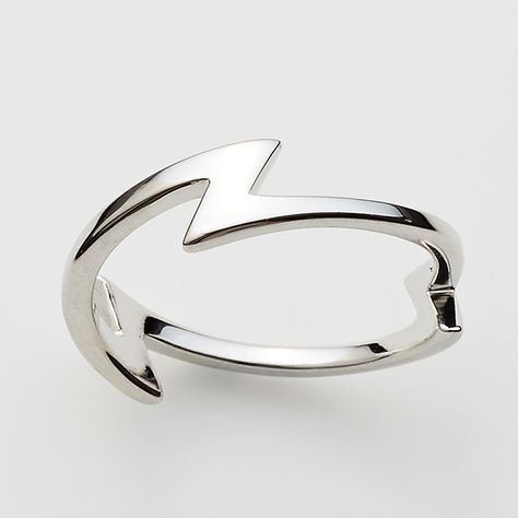 Lightening Bolt Ring in Sterling Silver  http://pinkloulou.com/pink-loulou-short-stories/Lightening-Bolt-Ring-in-Silver-Small Tom Boy, Neck Ring, Bolt Ring, 4 Elements, Silver Jewels, Shop Clothes, Sell Online, Ecommerce Website, Book Photography