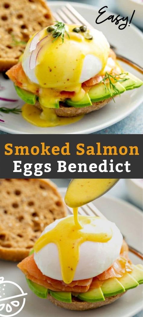 Eggs Benedict Smoked Salmon, Eggs Benedict With Smoked Salmon, Salmon For Breakfast Mornings, Egg And Smoked Salmon Breakfast, Eggs Benedict With Salmon, Shrimp Eggs Benedict, Fish And Eggs Breakfast, Salmon Egg Recipes, Egg Salmon Breakfast