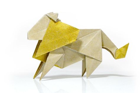 Lion Tutorial, Origami Lion, Origami Animals, Origami Tutorial, Square Paper, Origami Crafts, Simple Shapes, Origami, Lion