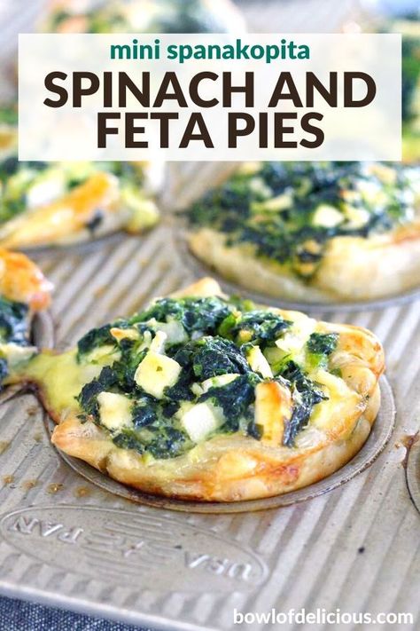 Spinach Tarts Mini, Entree Recipes Easy, Entrees Recipes Starters, Entree Starters, Spinach Feta Pie, Greek Spanakopita, Spinach Pies, Egg Pastry, Feta Pie