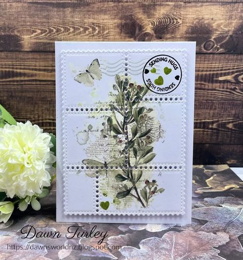 Postage Stamps Collage, Postage Stamps Crafts, Postage Stamp Design, Stencil Ideas, Postage Stamp Art, Paper Crafts Card, Gathering Place, Marianne Design, Simple Ideas