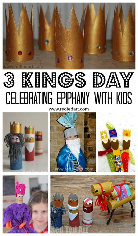 Ephinany Crafts For Kids, Wiseman Crafts For Kids, Epiphany Activities For Kids, 3 Kings Day Traditions, Wise Men Craft For Kids, Three Kings Day Traditions, Three Kings Craft, 3 Kings Day Crafts, Three Wise Men Craft