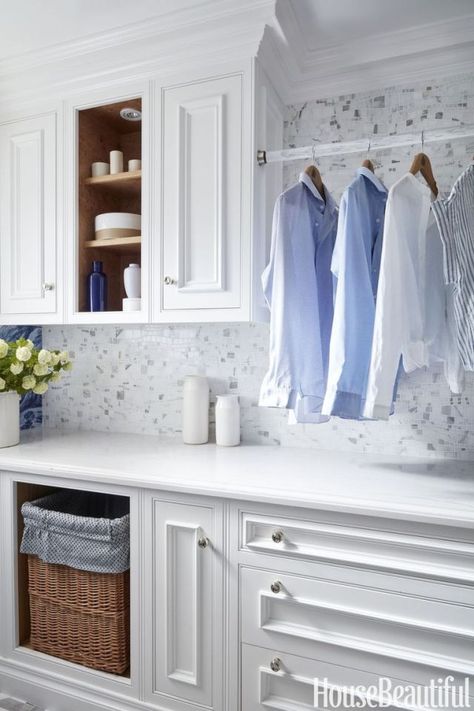 11 Laundry Room Design Hacks You Can Easily Re-Create - Tinybeans Laundry Room Storage Shelves, Small Laundry Room Organization, Room Storage Diy, Laundry Room Inspiration, Laundry Room Remodel, Laundry Room Ideas, Small Laundry Rooms, Small Laundry Room, Small Laundry