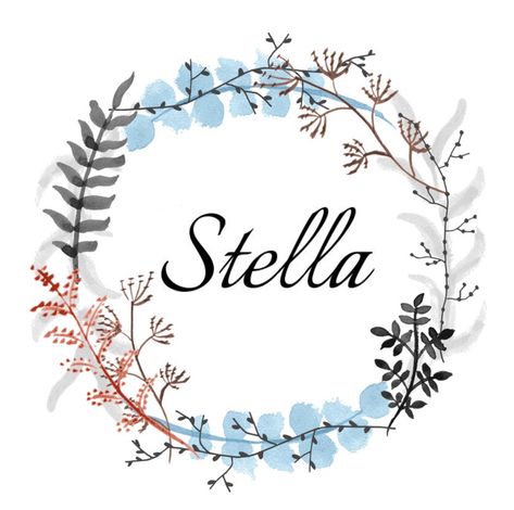 Stella Kids, Baby Name Tattoos, Stella Rose, Blue Names, Art Basics, Name Wallpaper, Phone Wallpaper Patterns, Name Tattoo