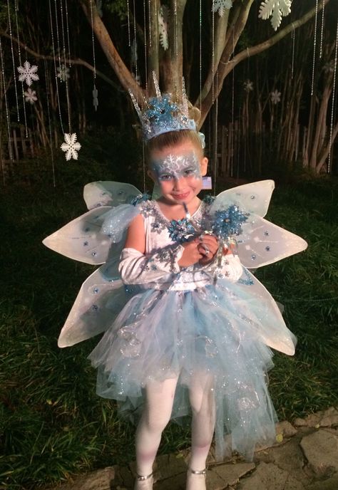 Kaylee's Ice Fairy costume. Ice Fairy Costume, Snow Butterfly, Winter Elf, Ice Fairy, Frozen Jr, Fairy Costume Diy, Smart School, Snow Fairy, Winter Fairy