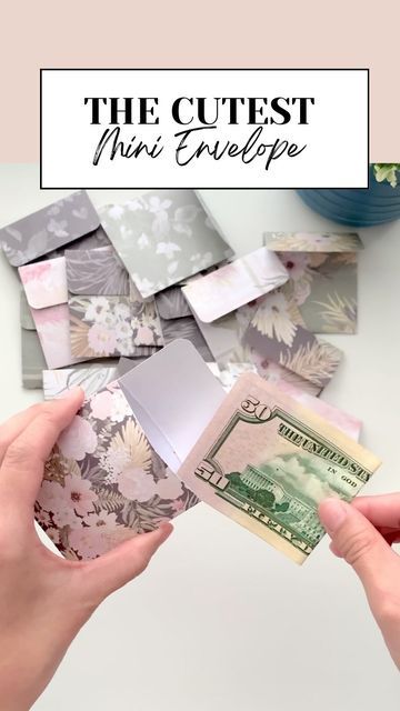 Design Money For Gift, Diy Budget Envelopes, Cash Gift Envelope Diy, How To Make Cash Stuffing Envelopes, How To Make Budget Binder, Small Envelopes Diy Template, Saving Envelopes Ideas, How To Make 100 Envelope Challenge, Diy Coin Envelope