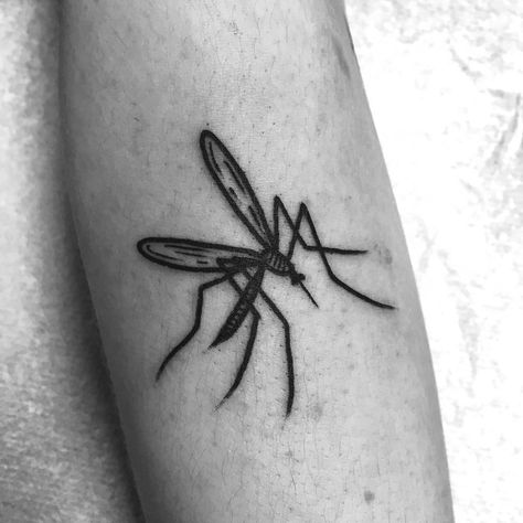 Simple Bug Tattoo Ideas, Mosquito Tattoo Ideas, Traditional Mosquito Tattoo, Simple Insect Tattoo, Stick Bug Tattoo, Simple Bug Tattoo, Little Bug Tattoo, Small Bug Tattoo, Bug Tattoo Design