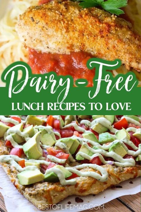 These dairy free lunch ideas are the some of the best food allergy recipes and are easy to weave into a healthy diet. Dairy Free Recipes | Recipes without Dairy | Dairy Free Dinner Recipes | Food Allergy Recipes | Dairy Free Lunch Recipes | Dairy Allergy Diet | How to Go Dairy Free | Healthy Lunch Recipes | Easy Recipes for Meal Prep #dairyfreerecipes #lunchrecipes Dairy Free Lunch Recipes, Dairy Free Lunch Ideas, Dairy Free Dinner Recipes, Allergy Diet, Recipes For Meal Prep, Go Dairy Free, Dairy Free Lunch, Single Serve Meals, Allergy Recipes