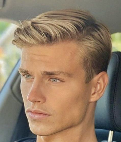 Finger Length Haircut Men, Men Business Haircut, Oxford Haircut Men, Brush Back Haircut Men, Blond Mens Haircut, Short Classic Haircut Men, Blonde Mens Hairstyles, Office Haircut Men, Hairstyles For Blonde Hair Men