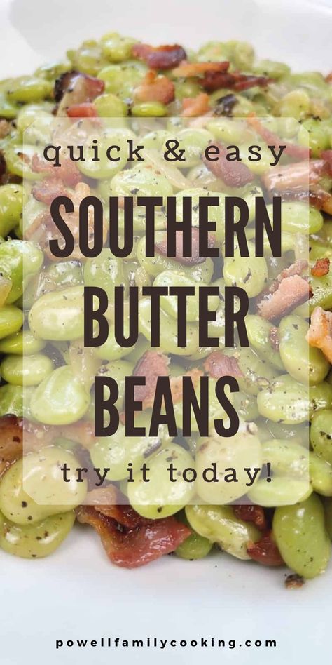 Enjoy a classic Southern side dish with our easy butter beans recipe featuring bacon. This fresh and flavorful dish is perfect for any meal, adding a touch of soul food to your table. Follow our detailed instructions to create the best butter beans, combining creaminess and smokiness for a delicious result. Perfect for both everyday meals and special occasions. Butter Beans In Crockpot, Crock Pot Butter Beans, Soul Food Vegetables, Country Side Dishes Southern Style, Fine Southern Dish Recipes, Southern Dishes Soul Food, Fresh Butter Beans Recipe, Southern Lima Bean Recipes, Cooked Beans Recipe