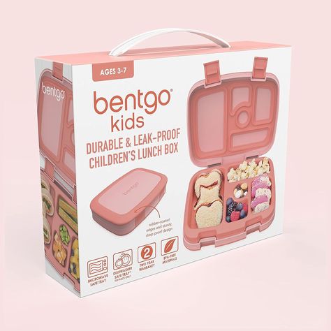 Kids Bento, Bentgo Kids, Shades Of Coral, School Lunch Box, Kitchen Food Storage, Kids Lunchbox, Bento Box Lunch, Bento Lunch, Kids Lunch